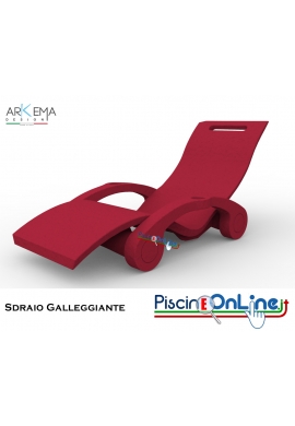 SEDUTA SDRAIO GALLEGGIANTE - SERENDIPITY CHAISE - IN POLIETILENE HD CON SISTEMA DI SEDUTA REGOLABILE - VARI COLORI