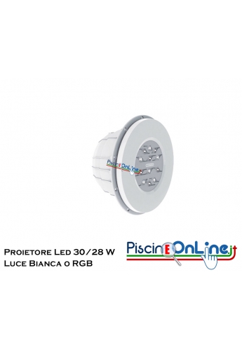 PROIETTORE A LED DIAMOND / RAINBOW - COMPATIBILE CON TUTTE LE LAMPADE PAR 56 - VERSIONE BIANCO/RGB