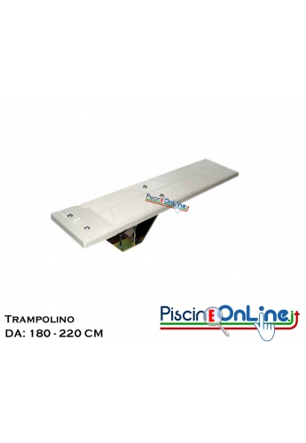 TRAMPOLINO PER PISCINA IN POLIESTERE E FIBRA DI VETRO - 2 MODELLI DA 180 CM E 220 CM