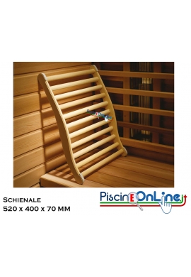 SCHIENALE ERGONOMICO IN LEGNO PER PANCA IN SAUNA - ACCESSORI PER SAUNE FINLANDESI