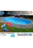 piscina interrata 7.00 x 3.50 altezza h 1.20 mt modello pacific ovale in lamiera