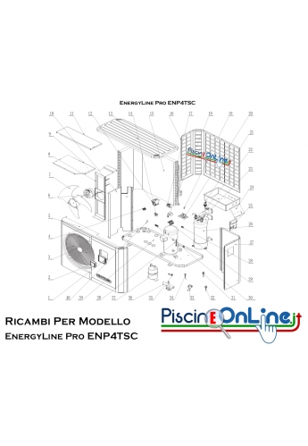 RICAMBI PER POMPA DI CALORE HAYWARD - EnergyLine Pro ENP4TSC