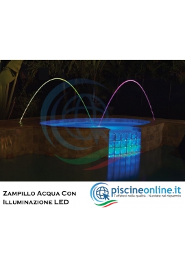 ZAMPILLO A FLUSSO LAMINARE CON ILLUMINAZIONE A LED INCORPORATA - GIOCHI D'ACQUA PER PISCINA