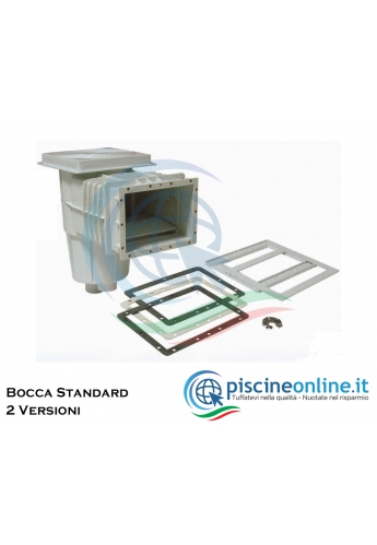 SKIMMER A BOCCA STANDARD + PROLUNGA PROFONDITA' DA 331 MILLIMETRI - FORNITURA PER ISTALLAZIONE COMPLETA