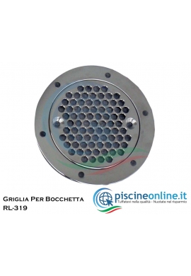 FLANGIA / GRIGLIA IN ACCIAIO INOX PER BOCCHETTA RL-319