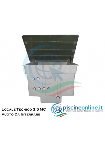 LOCALE TECNICO VUOTO DA INTERRARE CON GRANDE CAPACITA' DI ALLOGGIAMENTO - COPERCHIO ANTI-SDRUCCIOLO - 3,00 MC