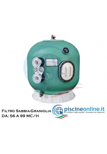 FILTRO A BRACCI IN VETRORESINA CON TUTTE LE PARTI FABBRICATE IN PP, ABS, PVC - DA 56 A 99 MC/H