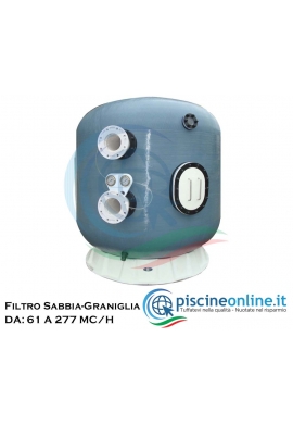 FILTRO BOBBINATO A PIASTRA AD ALTO LETTO FILTRANTE PER PISCINE DI GRANDI DIMENSIONI - DA 61 A 277 MC/H