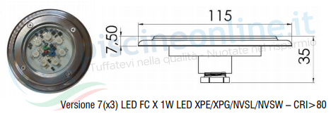 PROIETTORE luke 7 led