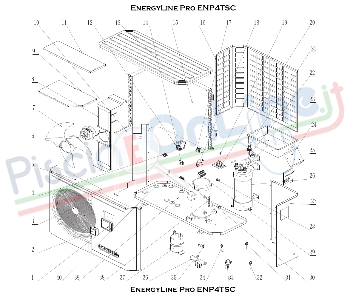 RICAMBI POMPA DI CALORE EnergyLine Pro ENP4TSC