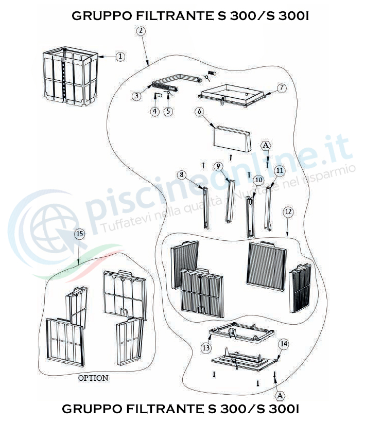 RICAMBI PER gruppo filtrante DOLPHIN MAYTRONICS - MODELLO - DOLPHIN - S 300 / S 300I