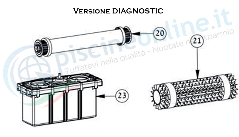 RICAMBI PER ROBOT PISCINA DOLPHIN MAYTRONICS - MODELLO - DOLPHIN WAVE 50 DIAGNOSTIC